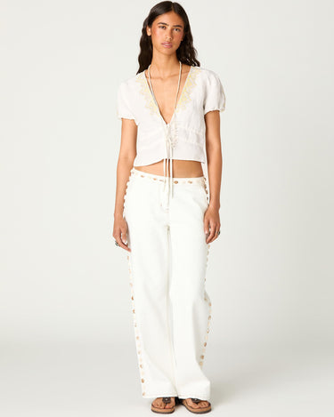 EMBROIDERED BOWS SHIRT