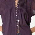 BRANDY SHIRT WITH DRAWSTRINGS AND BUTTONS