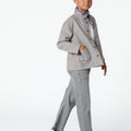 IRON GREY MANDARIN COLLAR JACKET