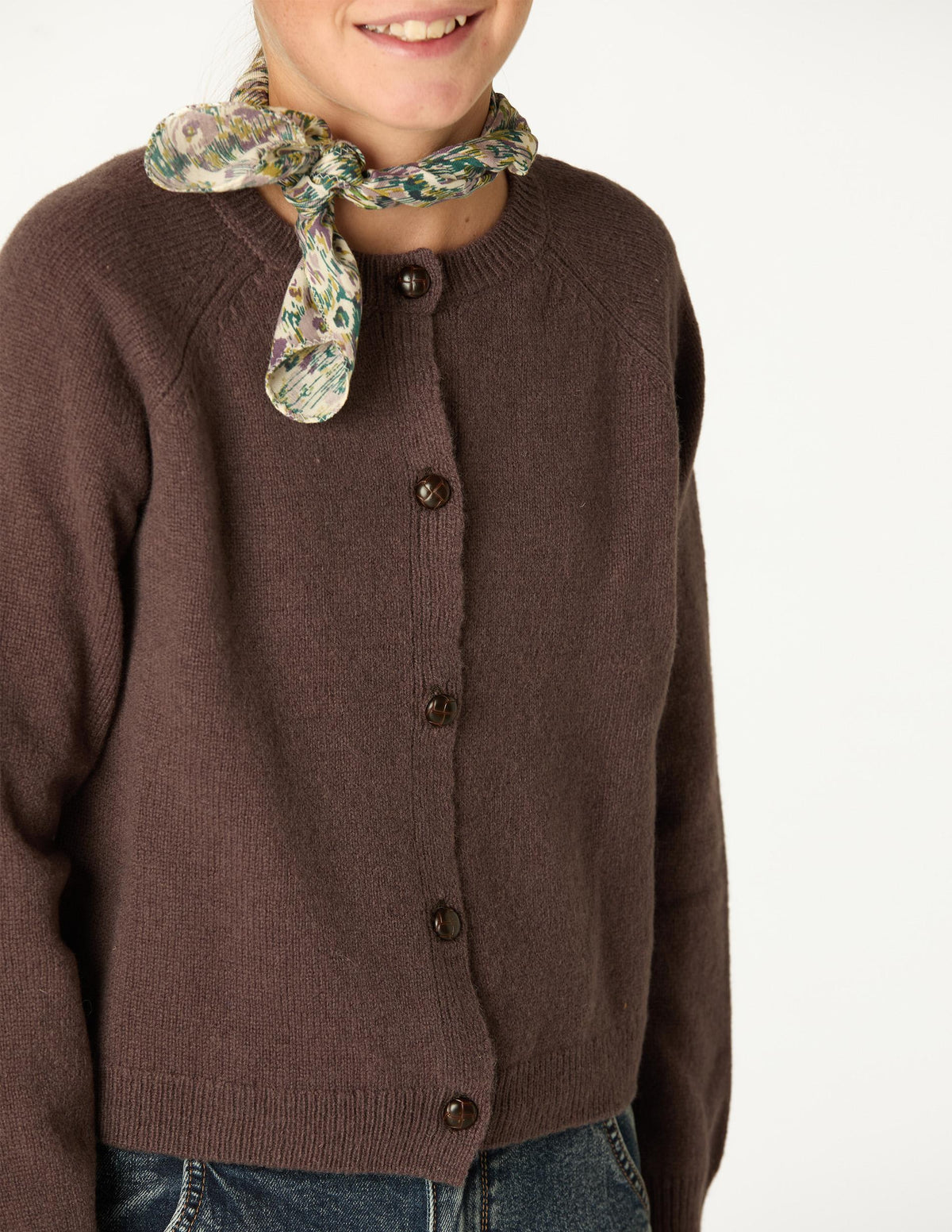 CHAQUETA BOTÓN LODEN CHOCOLATE