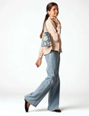 BLUE DENIM POCKET TROUSERS