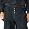 BLUE CORDUROY BUCKLE PANTS