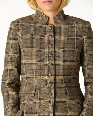 BLAZER AUSTRÍACA CUADROS MARRON