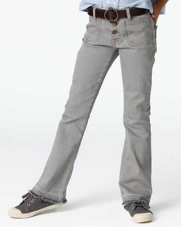 GRAY FLARE JEANS