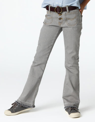 GRAY FLARE JEANS