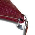 BOLSO TRENZADO PIEL GUINDA