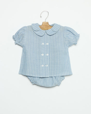 BLUE STRIPED POLO SHIRT
