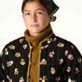 ANTHRACITE FLOWER BOMBER JACKET