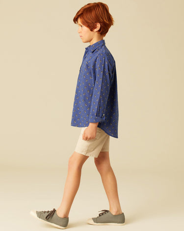 CAMISA HOJAS AZUL