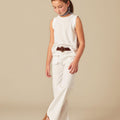 Pantalón tapeta bolsillos blanco
