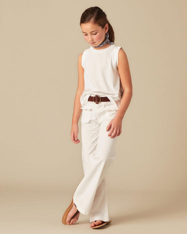 Pantalón tapeta bolsillos blanco