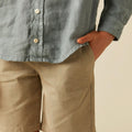 WALNUT GREY STRIPE SHORTS
