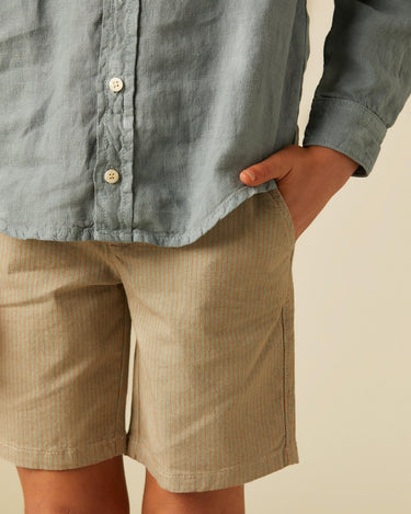 WALNUT GREY STRIPE SHORTS