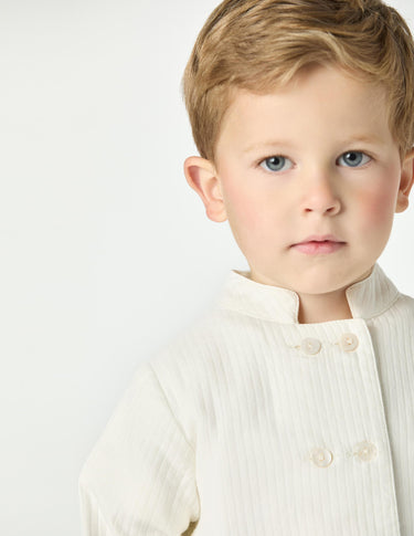 WHITE PIQUÉ JACKET