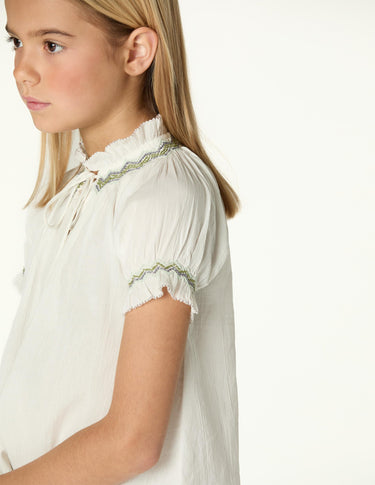ECRU GREEN HONEYCOMB SHIRT