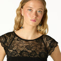 TOP CANALÉ LACE BLACK