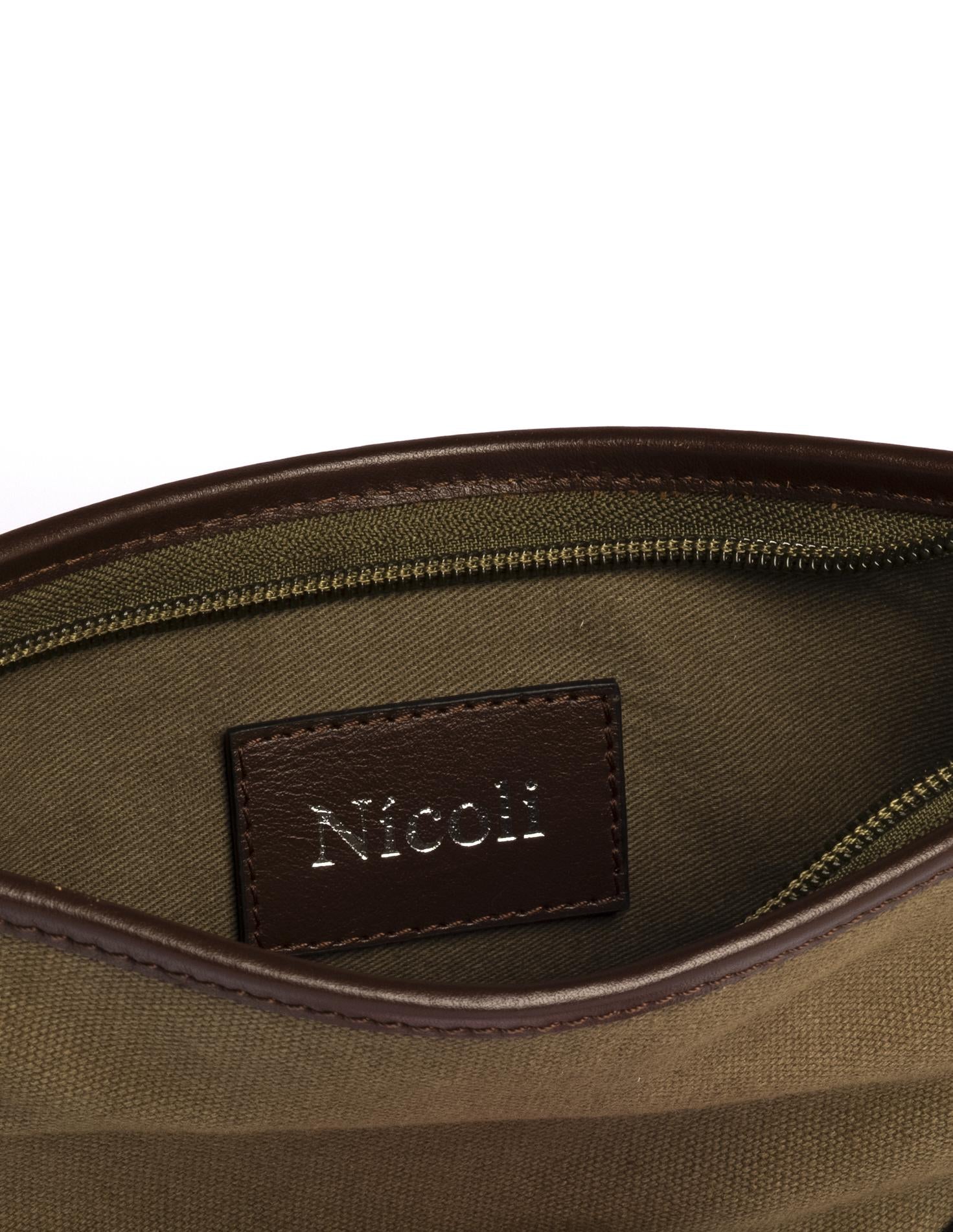 KHAKI PAINT CANVAS BAG
