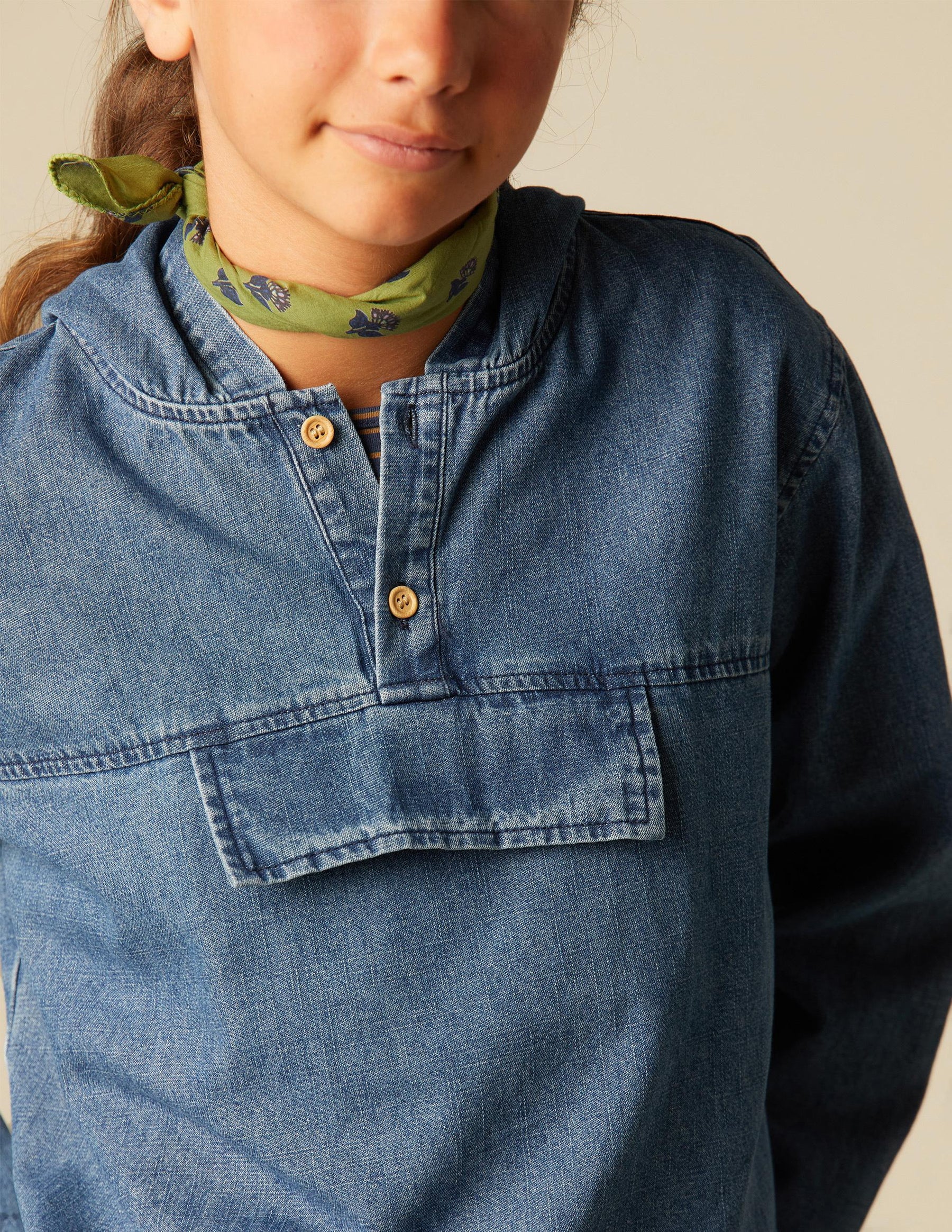 DENIM SWEATSHIRT