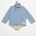SUDADERA BOTONES AZUL