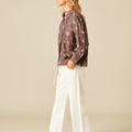 PANTALÓN BOLSILLOS PESPUNTES RAYAS BLANCO