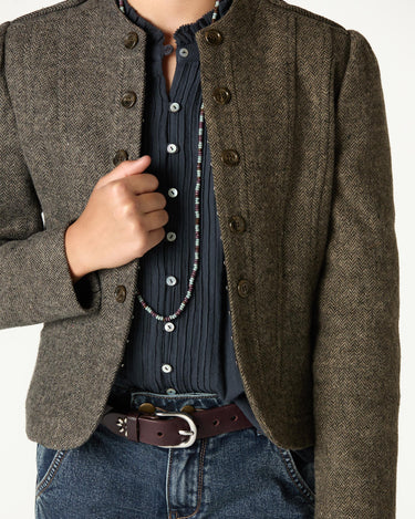BLAZER MAO ESPIGA GRIS