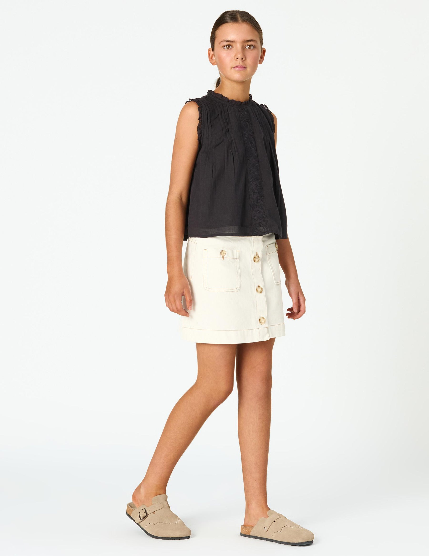 ANTHRACITE DRAWSTRING TOP