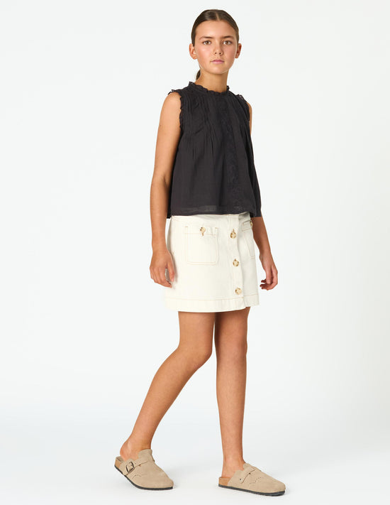 ANTHRACITE DRAWSTRING TOP
