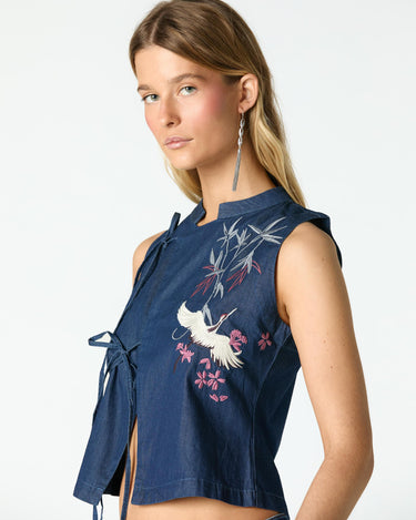 TOP DENIM BORDADOS