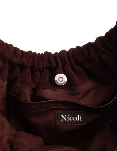 BURGUNDY SUEDE FRINGE BAG