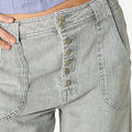 PANTALÓN DENIM TIRO ALTO GRIS CLARO