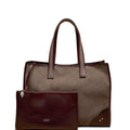 BROWN TWILL STUDENT BAG