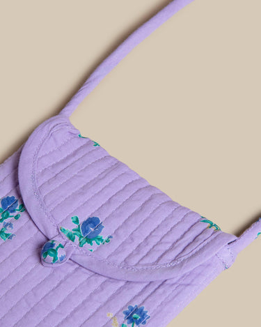 LILAC FLOWER SHOULDER BAG