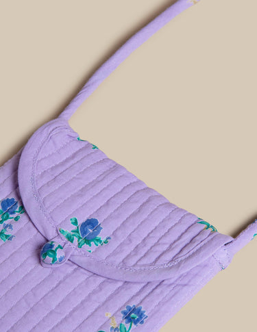 LILAC FLOWER SHOULDER BAG