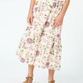 INDIAN PRINT LONG SKIRT CAPPUCCINO