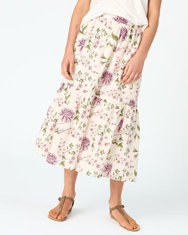 INDIAN PRINT LONG SKIRT CAPPUCCINO