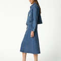 EMBROIDERED DENIM JACKET BLUE