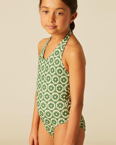 TRAJE BAÑO FLOR VERDE