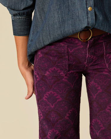 MORAE CORDUROY PRINT TROUSERS