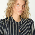 BLACK DOUBLE STRIPE JACKET
