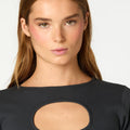 CAMISETA ESCOTE ABERTURA ANTRACITA
