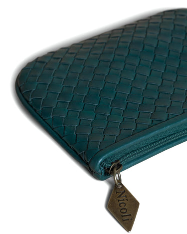 GREEN BRAIDED COIN PURSE