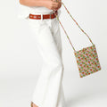 White wide leg denim trousers