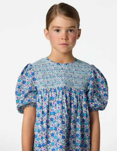 DITSY PRINT DRESS BLUE