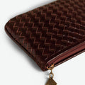 BRAIDED BROWN PURSE