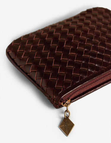 BRAIDED BROWN PURSE