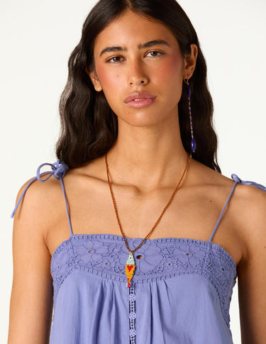 LILAC BRODERIE DRESS