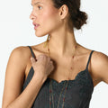 EMBROIDERED ANTHRACITE STRAP TOP