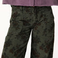 FLORAL CORDUROY TROUSERS GREEN