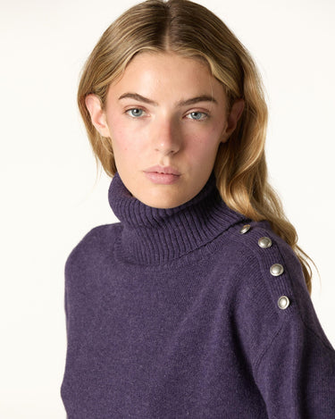 PENSÉE BUTTON TURTLENECK SWEATER
