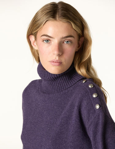 PENSÉE BUTTON TURTLENECK SWEATER